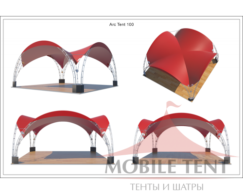 Арочный шатёр 8х8 — 64 м² Схема 5