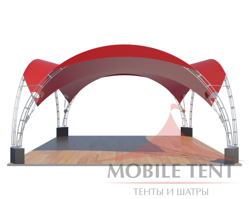 Арочный шатёр 8х8 — 64 м² Схема 3