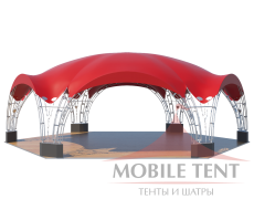Арочный шатёр 15х13 — 163 м² Схема 1