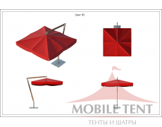 Зонт для кафе Premium Side 3х3 Схема 1