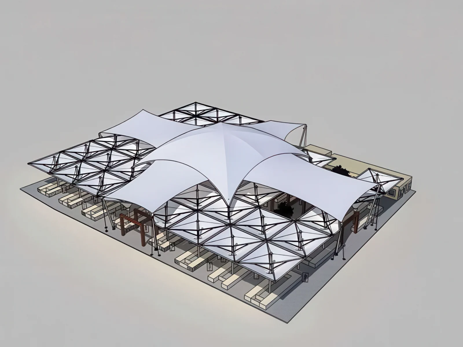 Навесы для рынков проект 65