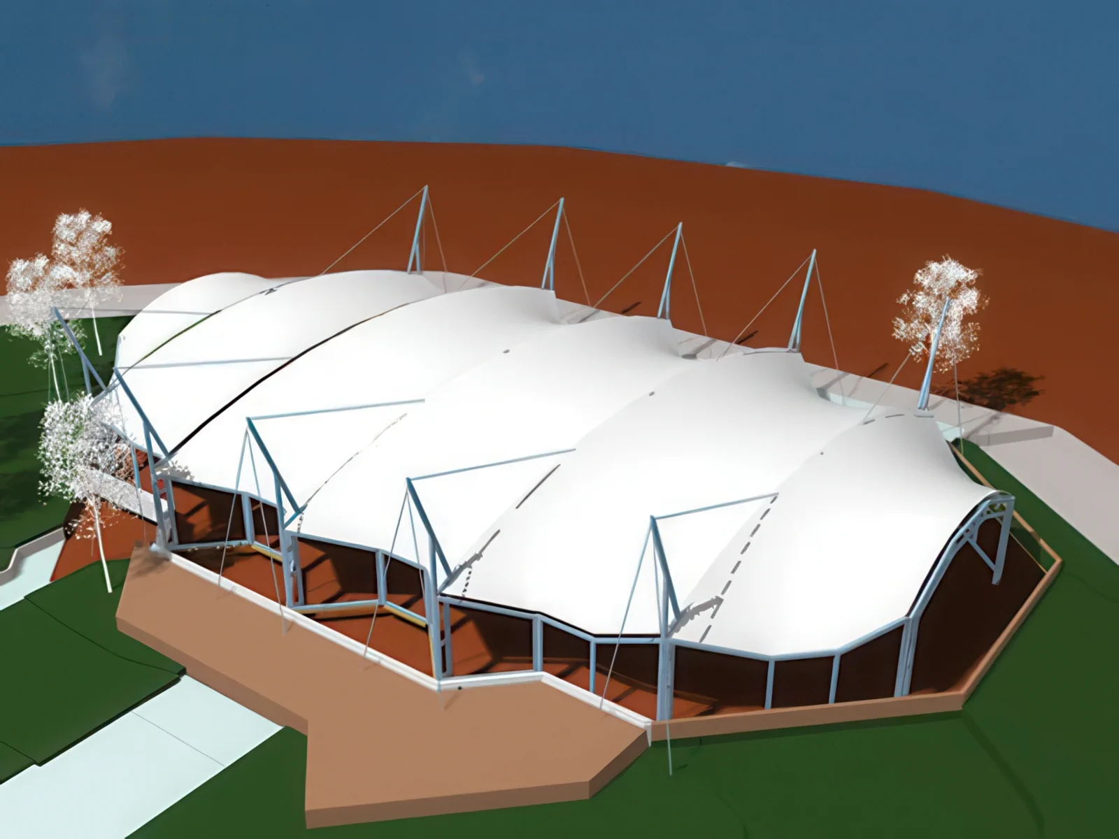 Тентовые сооружения без внутренних опор проект 44