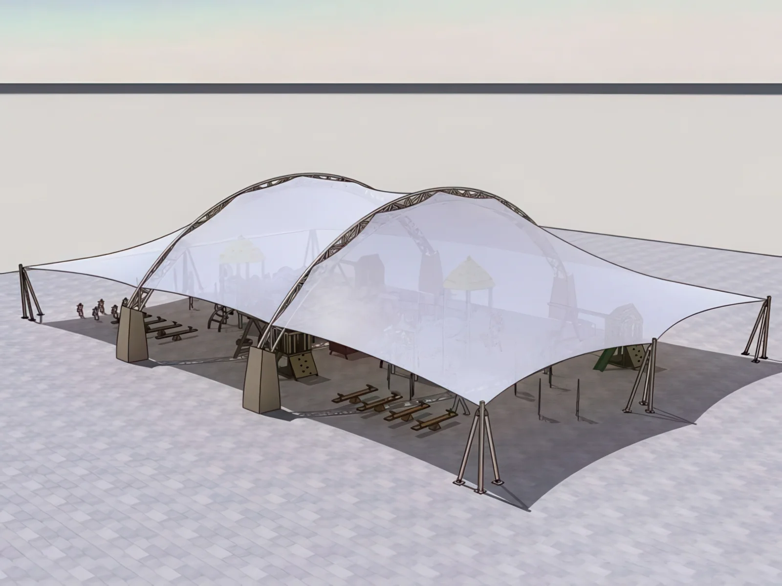 Тентовые сооружения без внутренних опор проект 92