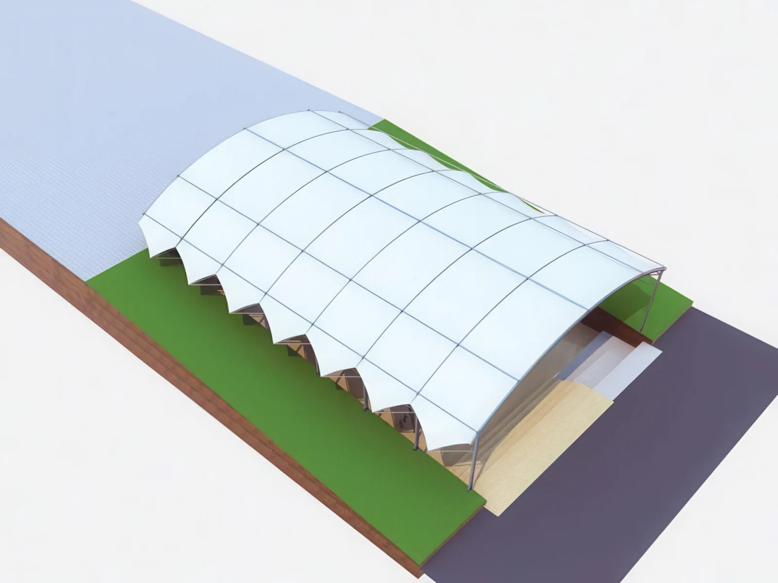 Тентовые сооружения без внутренних опор проект 102