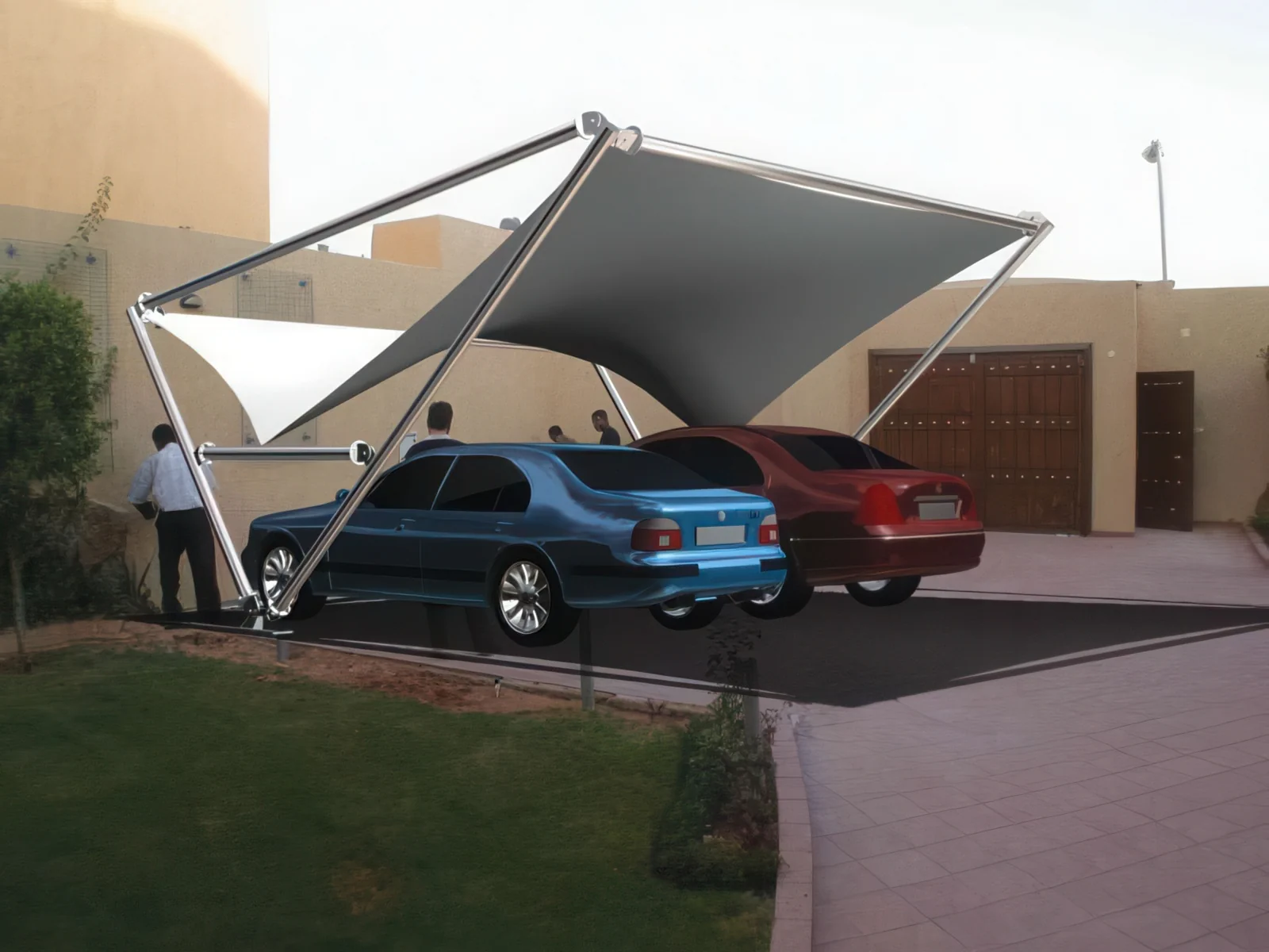 Навесы для автомобильных парковок проект 2