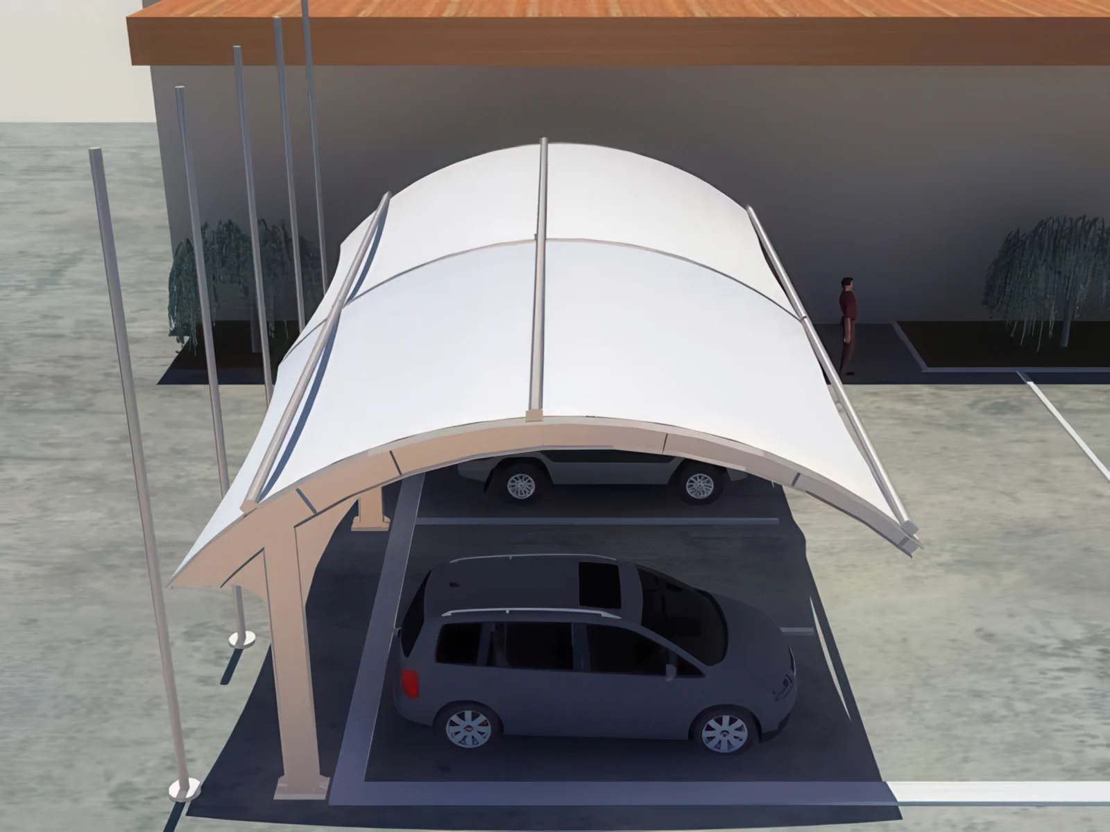 Навесы для автомобильных парковок проект 12