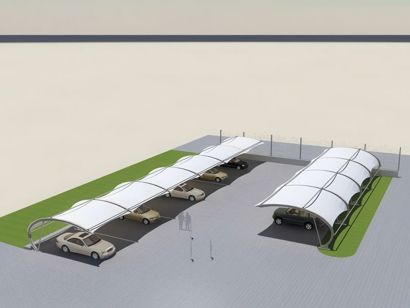 Навесы для автомобильных парковок проект 17