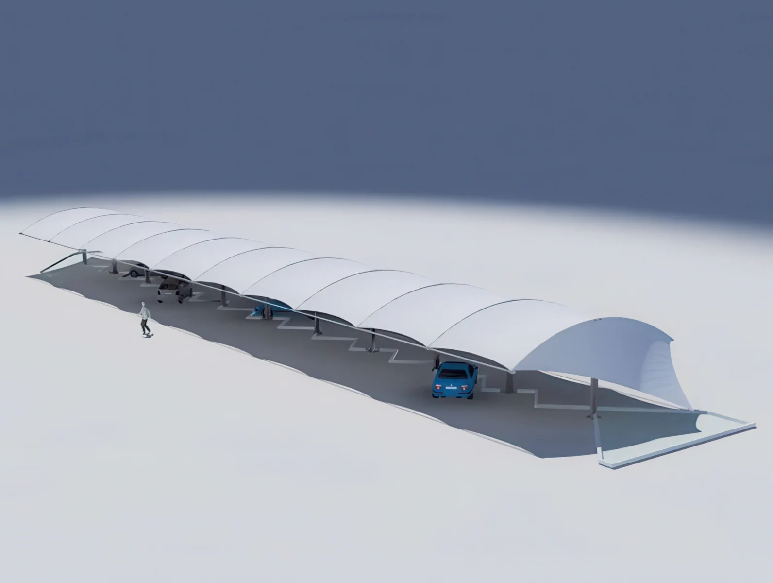 Навесы для автомобильных парковок проект 31