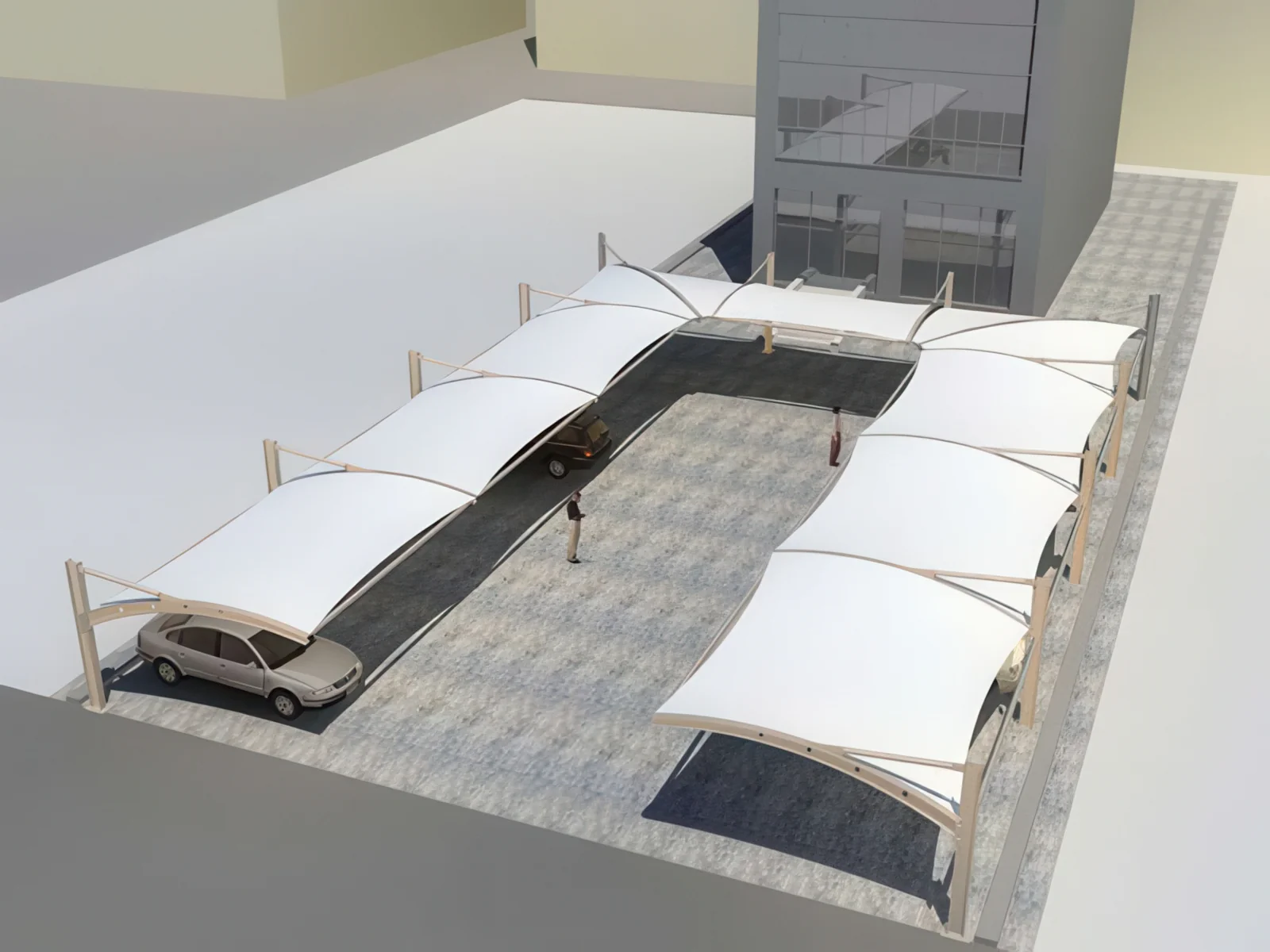 Навесы для автомобильных парковок проект 40