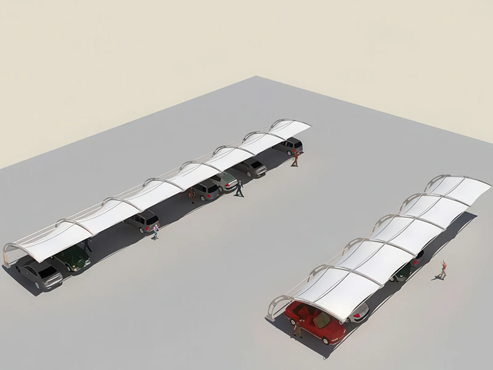 Навесы для автомобильных парковок проект 46