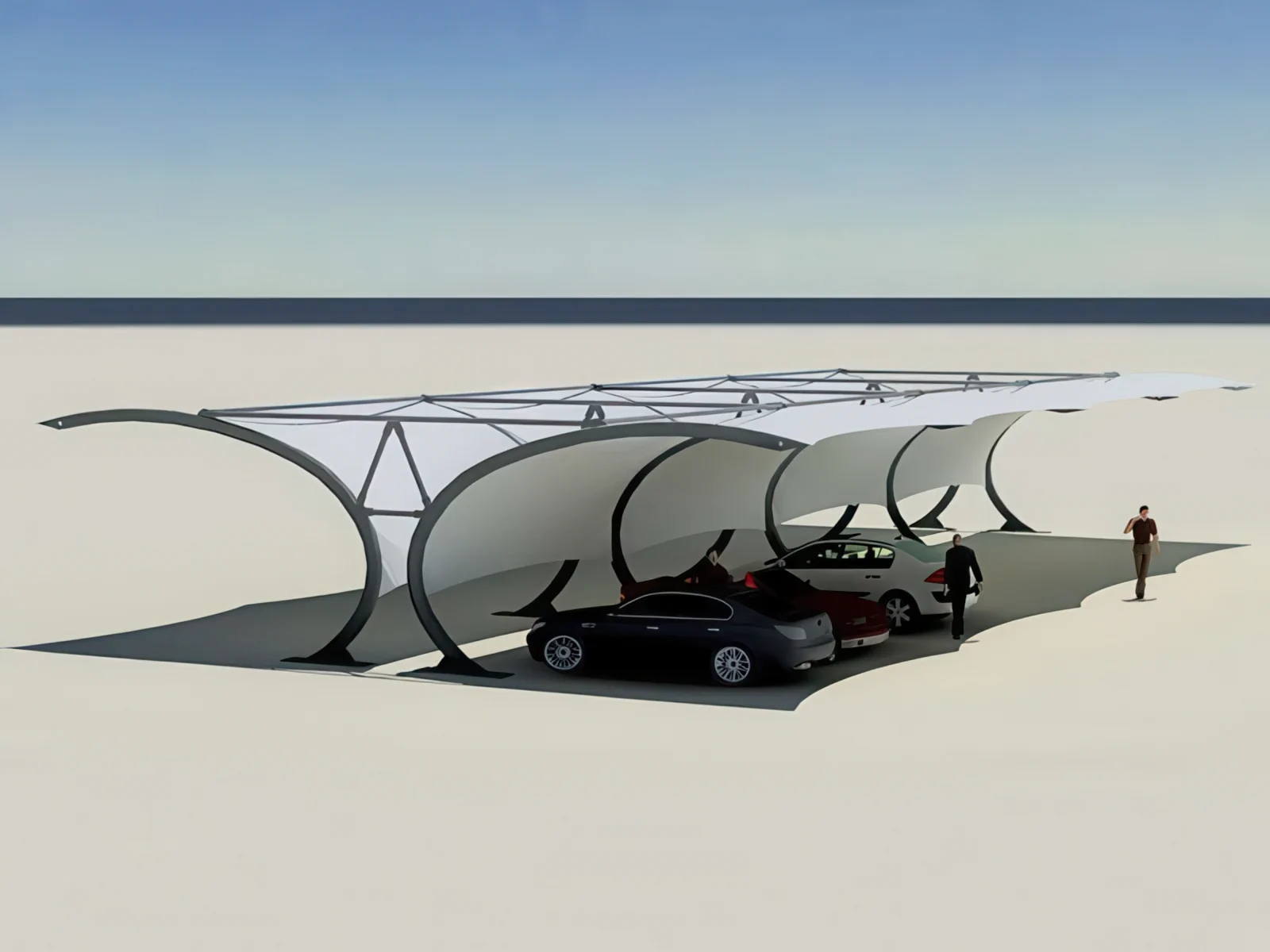 Навесы для автомобильных парковок проект 57