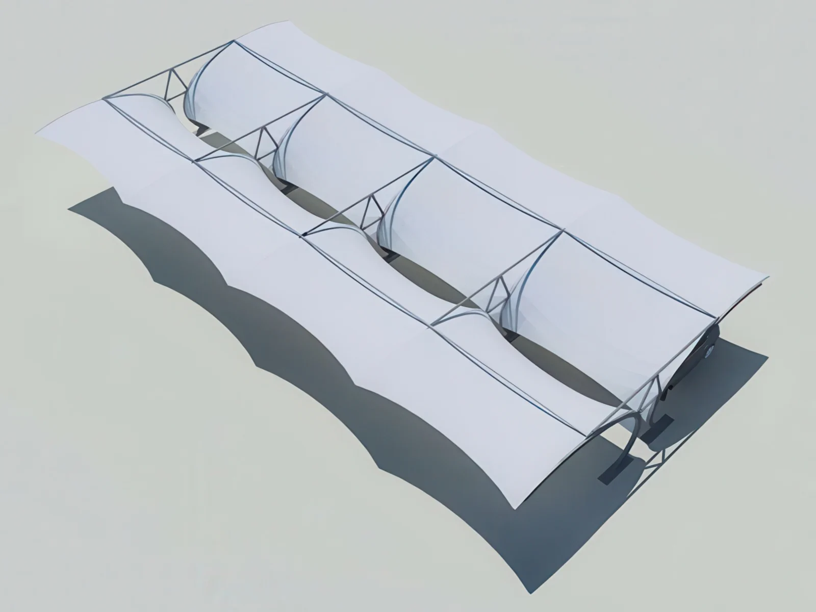 Навесы для автомобильных парковок проект 58