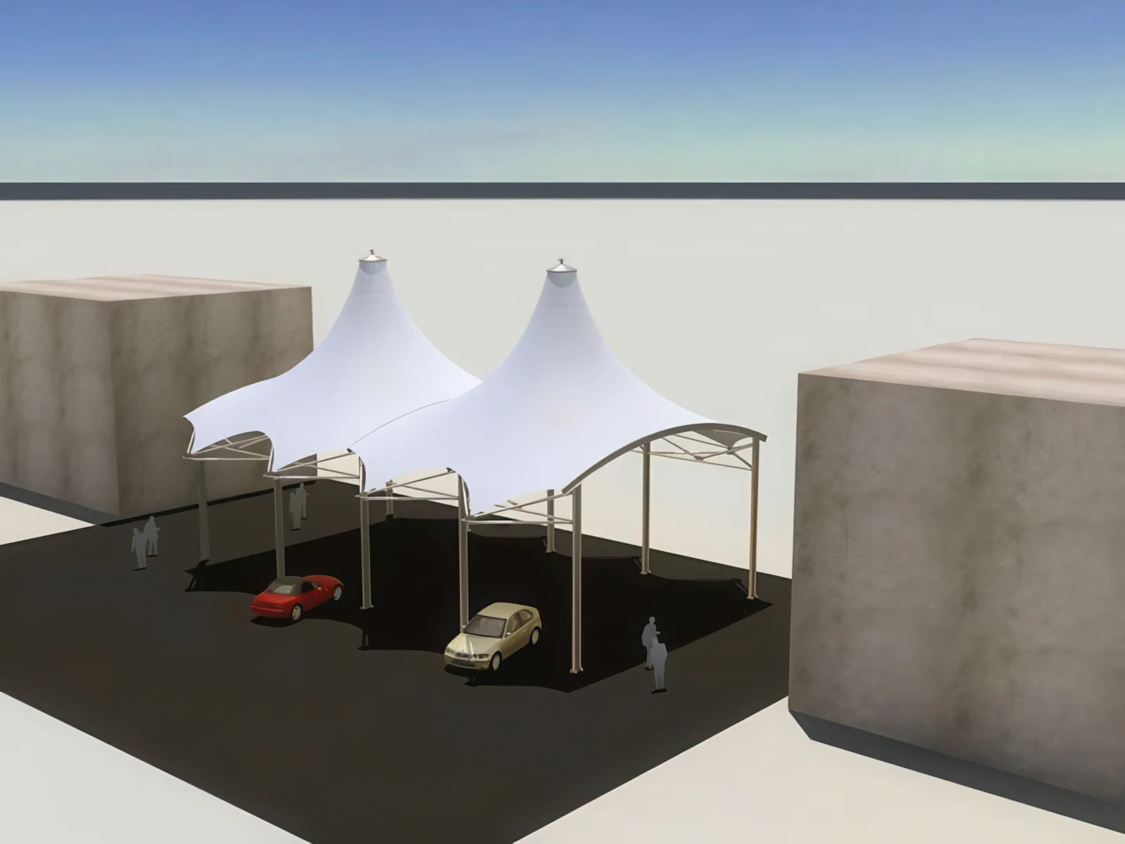 Навесы для автомобильных парковок проект 63