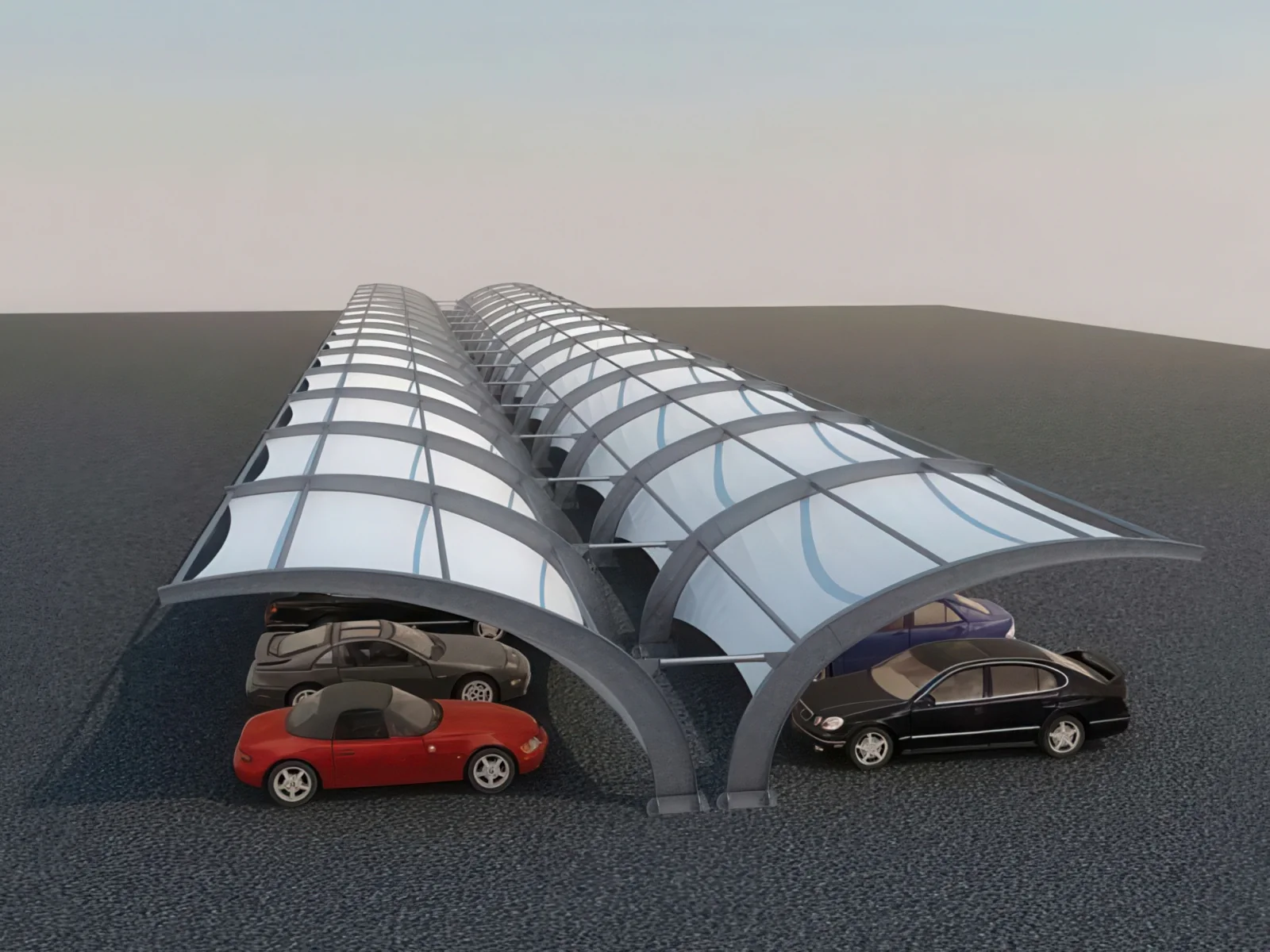 Навесы для автомобильных парковок проект 65