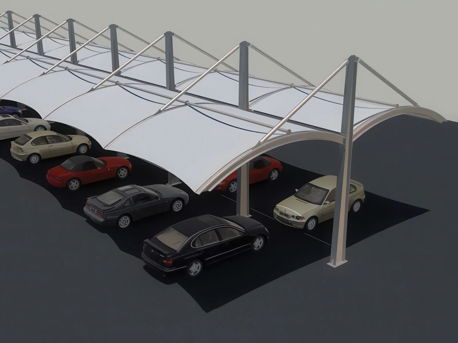 Навесы для автомобильных парковок проект 67