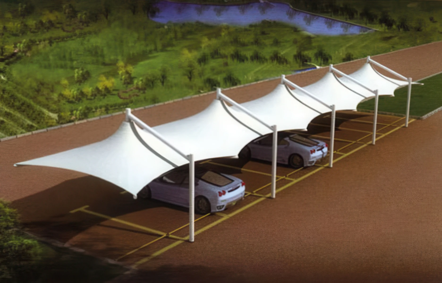 Навесы для автомобильных парковок проект 71