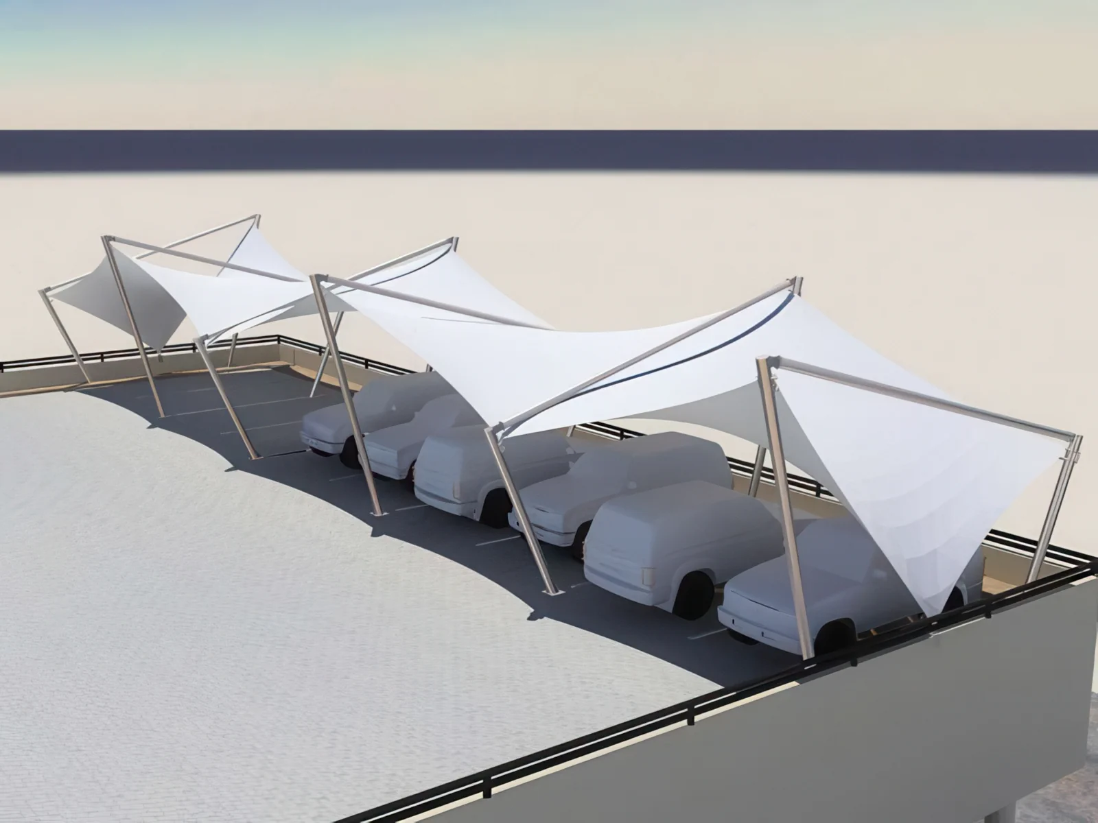 Навесы для автомобильных парковок проект 93