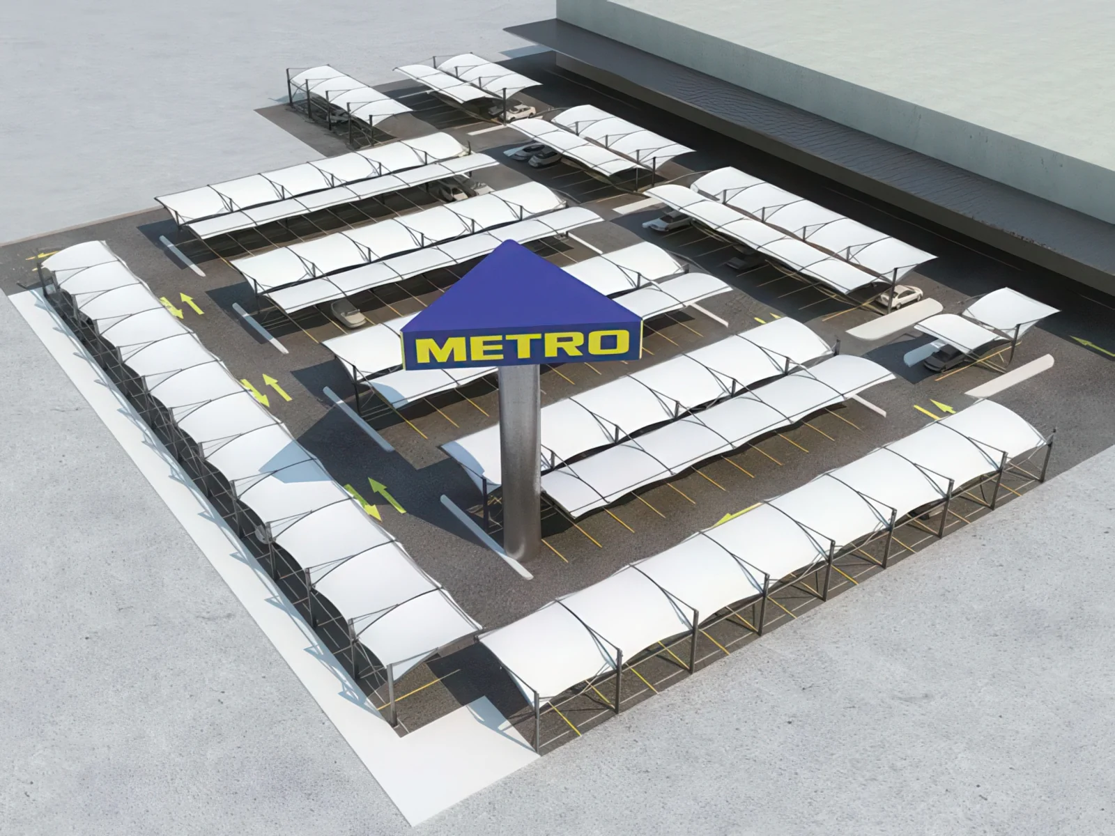 Навесы для автомобильных парковок проект 109