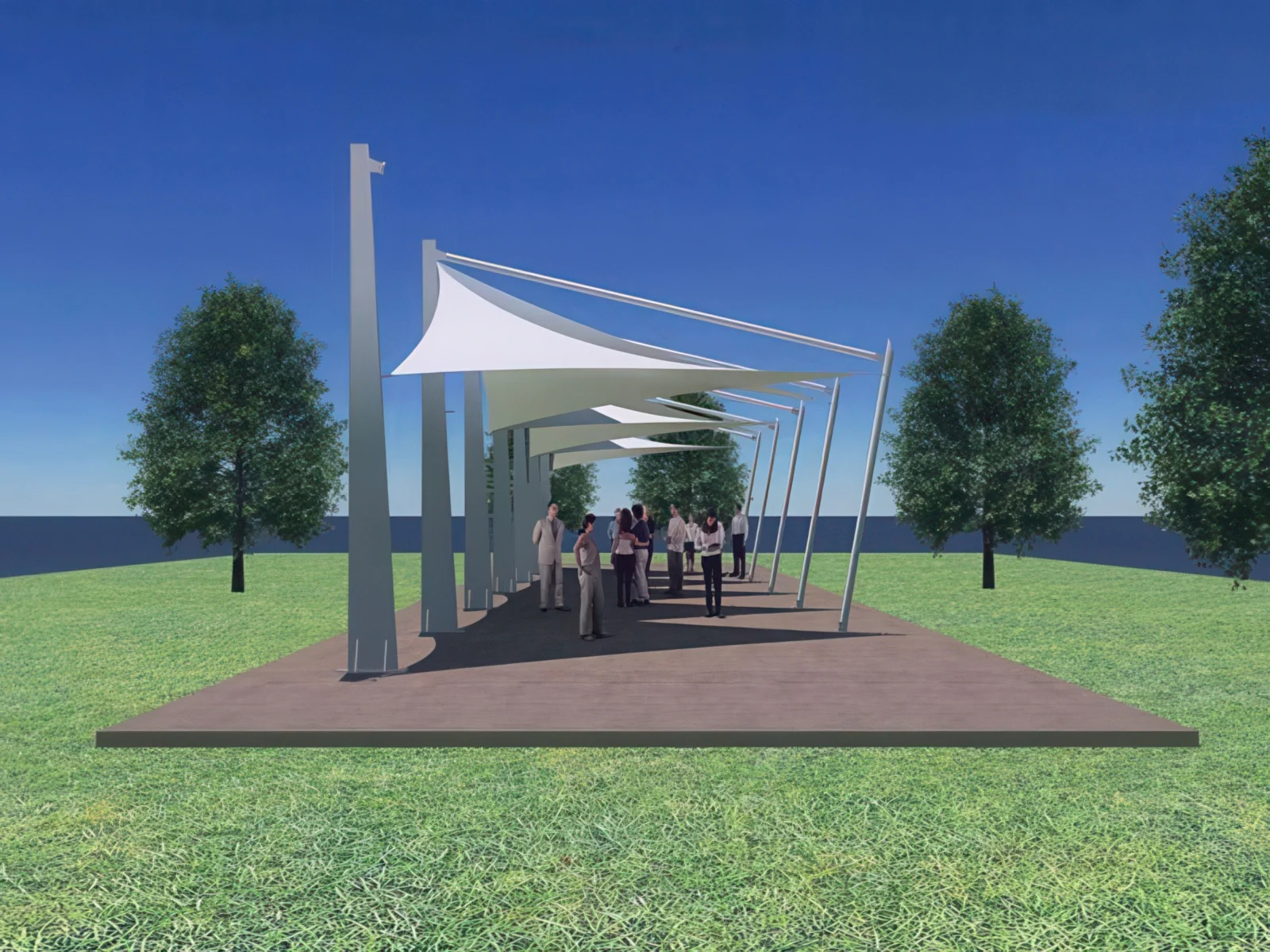 Навесы для пеших зон проект 17