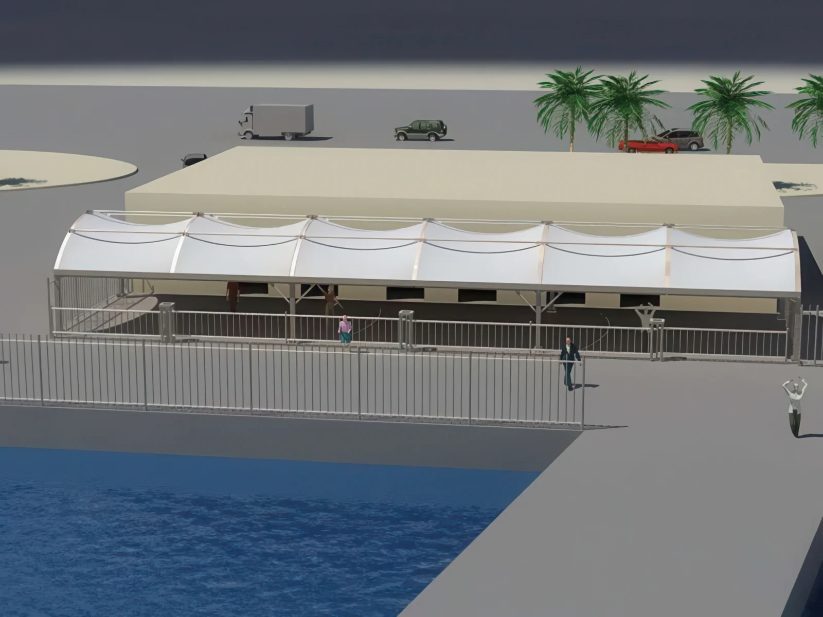 Навесы для пеших зон проект 22