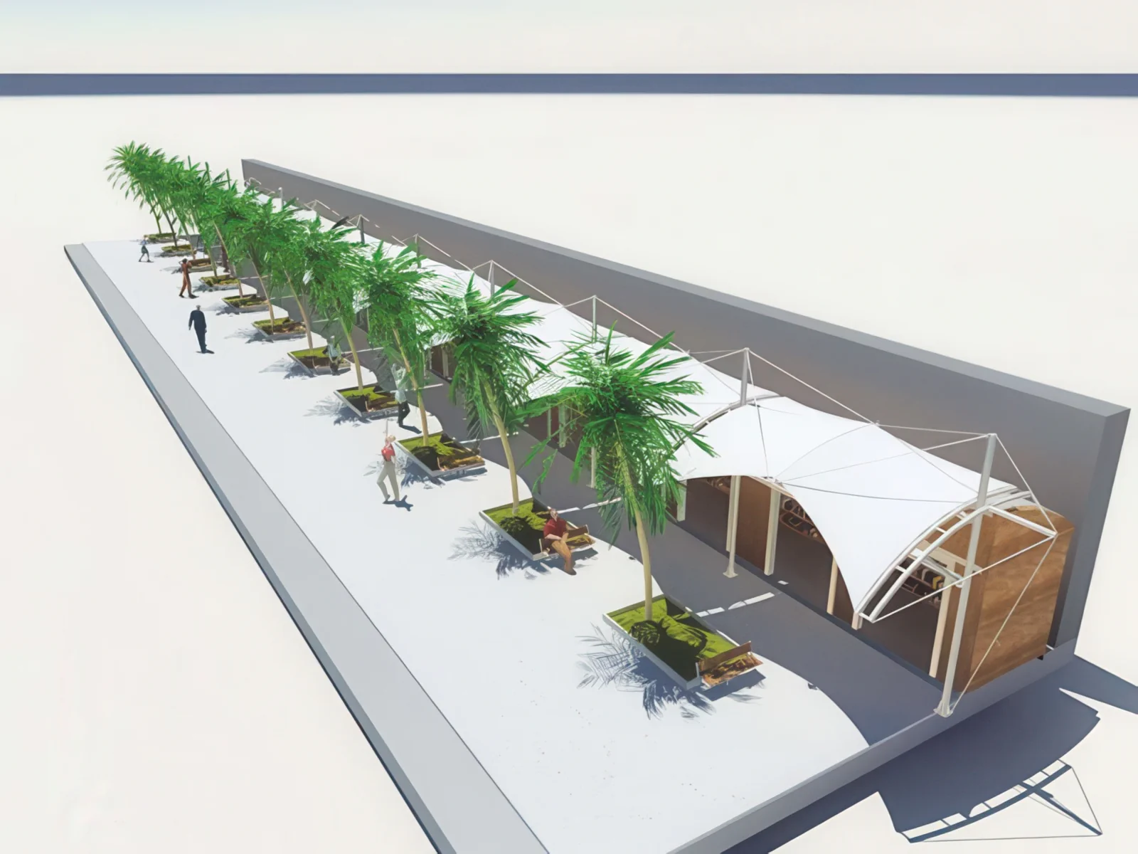 Навесы для пеших зон проект 25