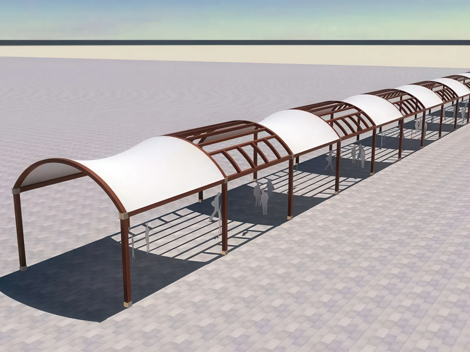 Навесы для пеших зон проект 30