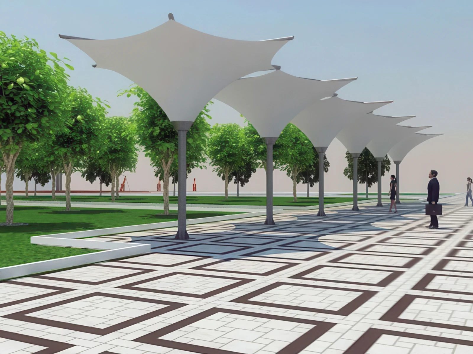 Навесы для пеших зон проект 37