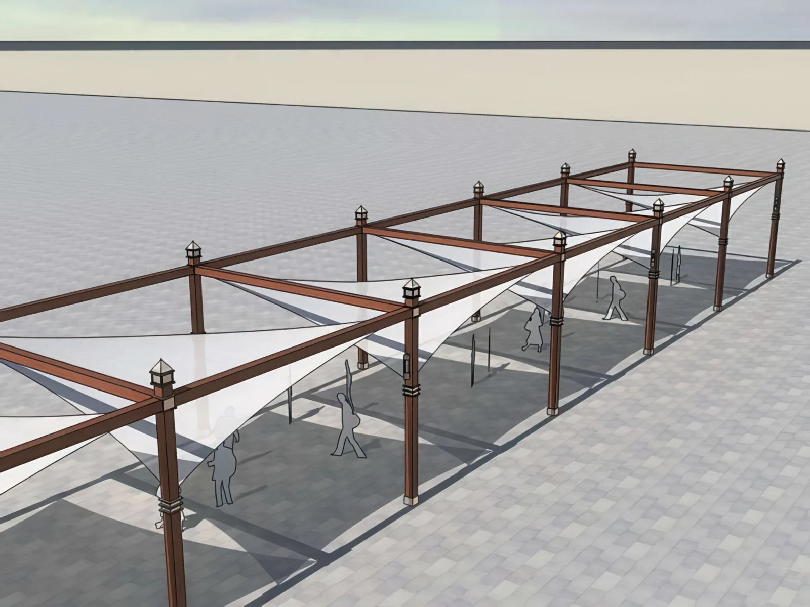 Навесы для пеших зон проект 41