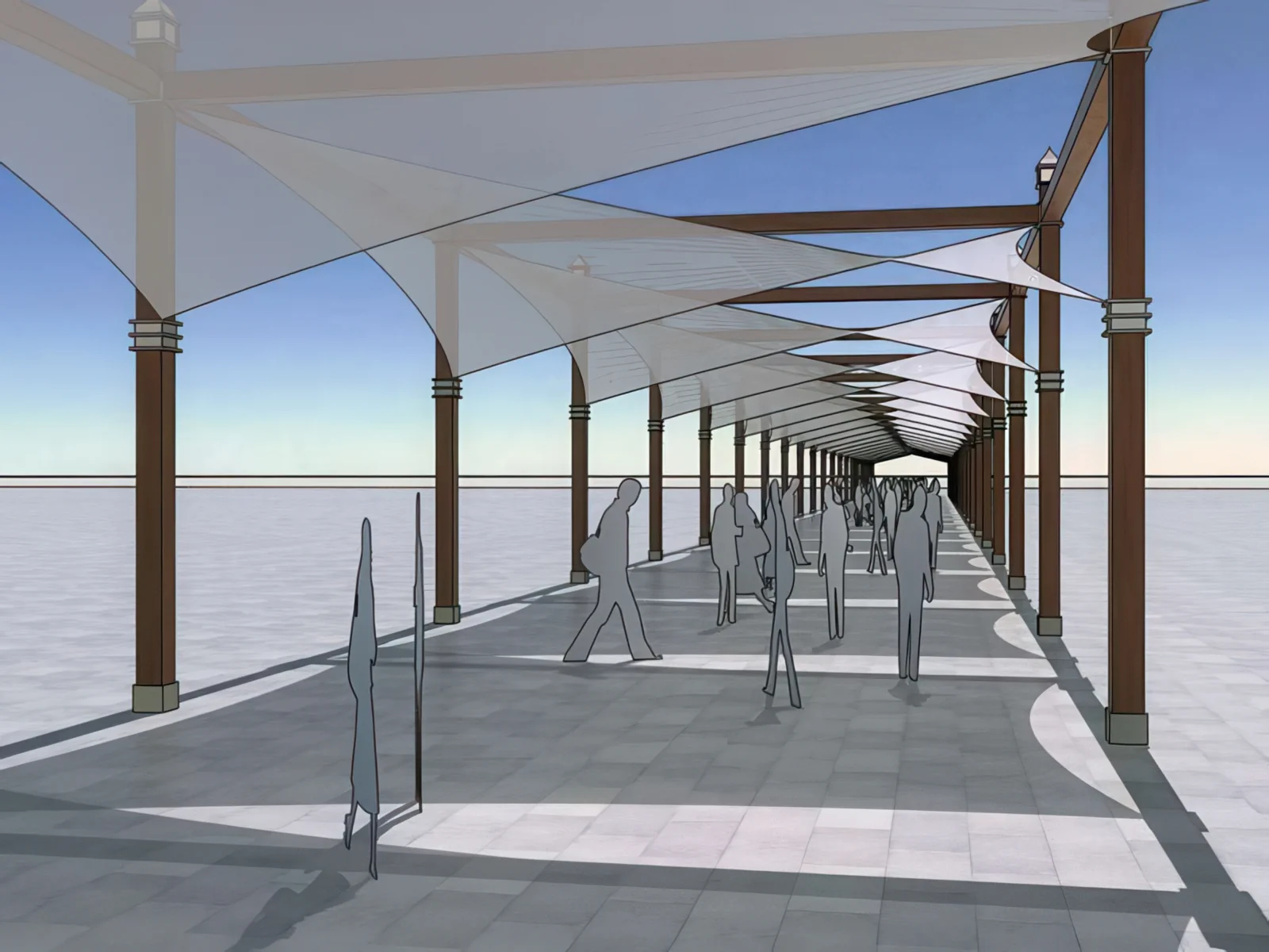 Навесы для пеших зон проект 42