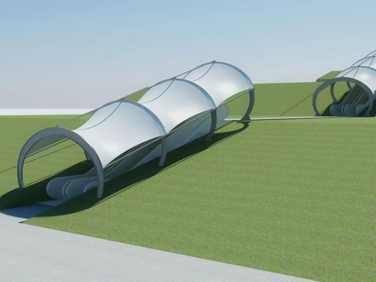 Навесы для пеших зон проект 48