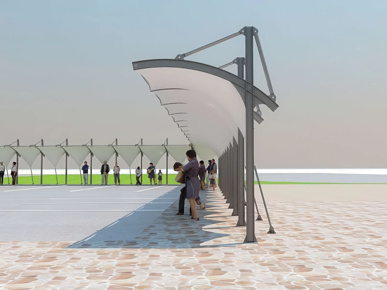 Навесы для пеших зон проект 49