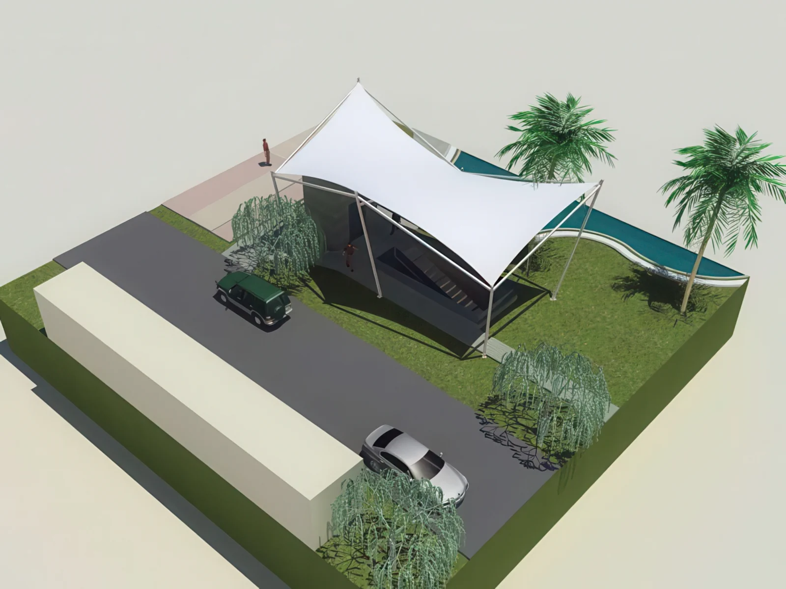 Навесы для пеших зон проект 52