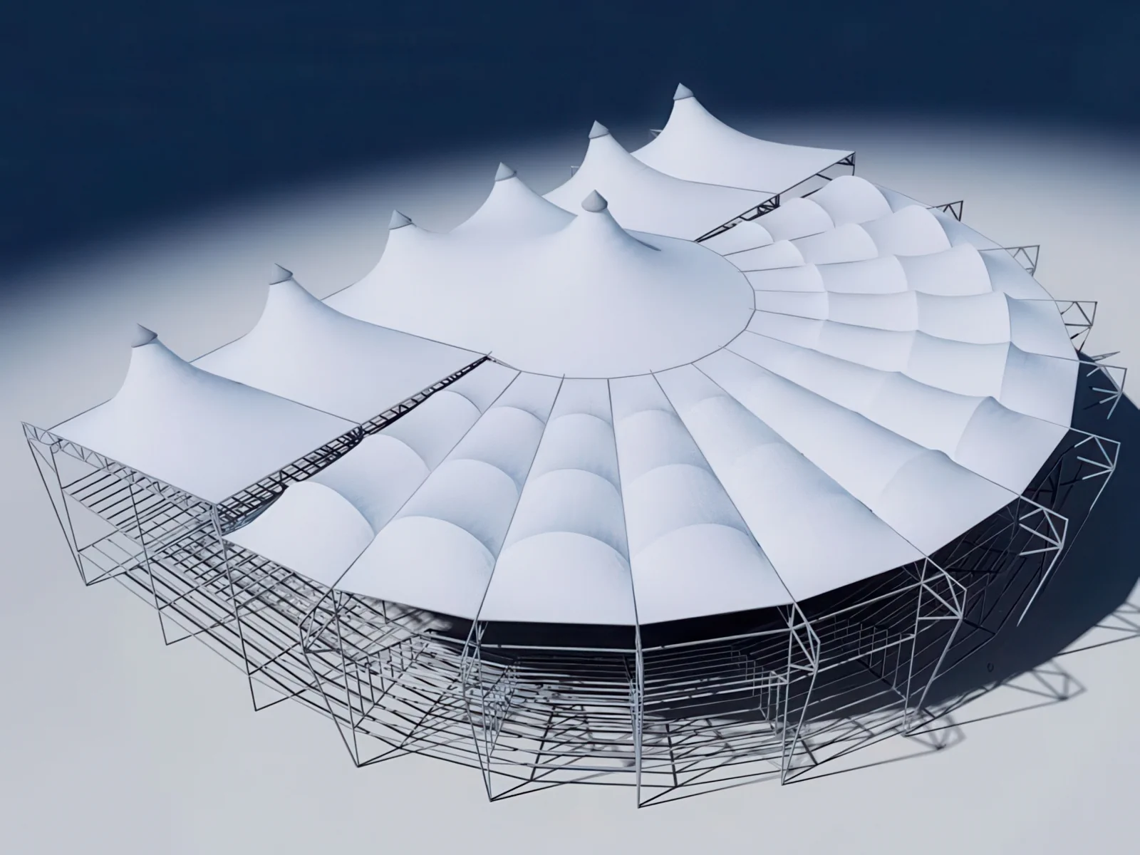 Тенты для зоны бассейна проект 50