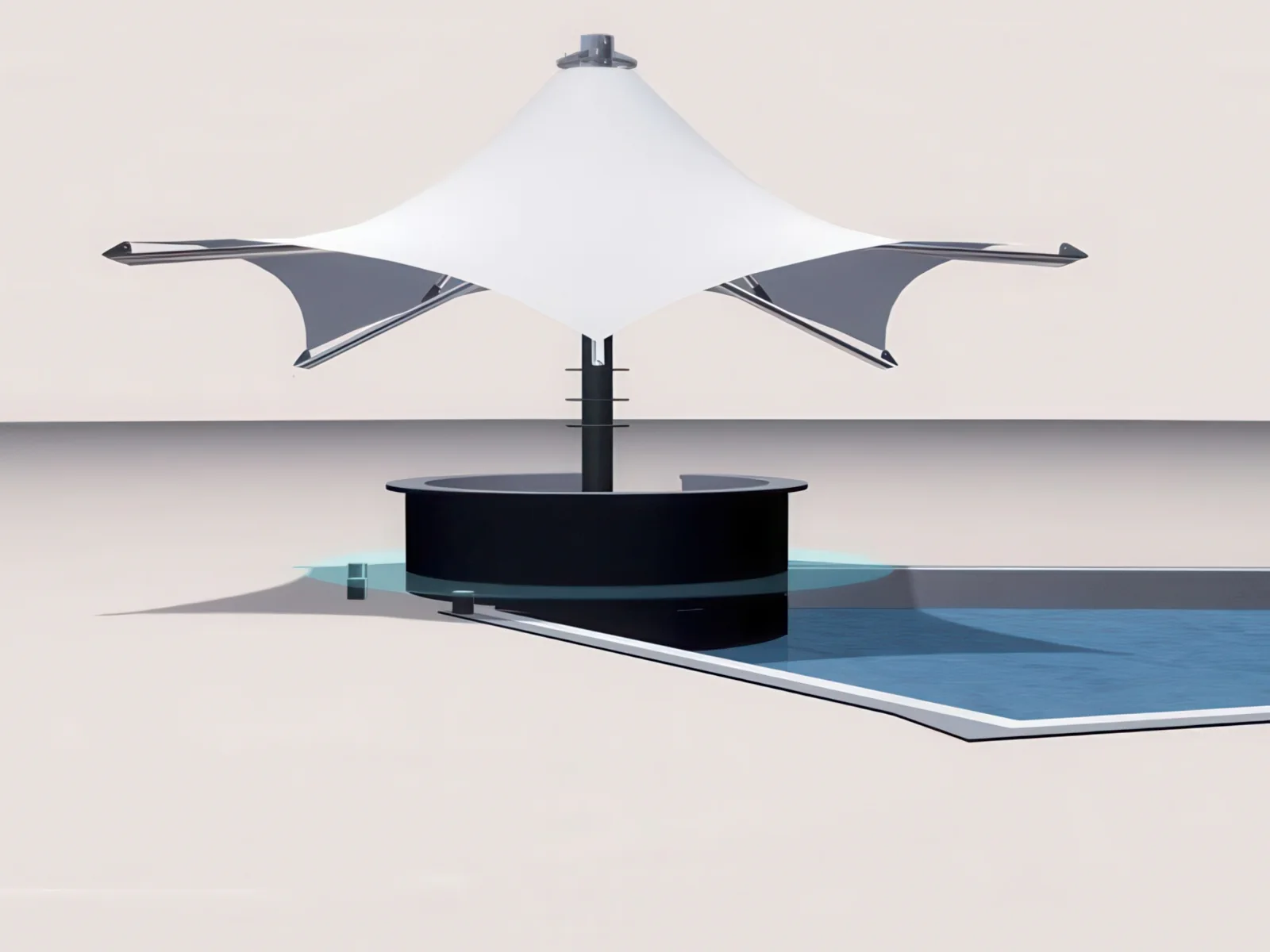 Тенты для зоны бассейна проект 54