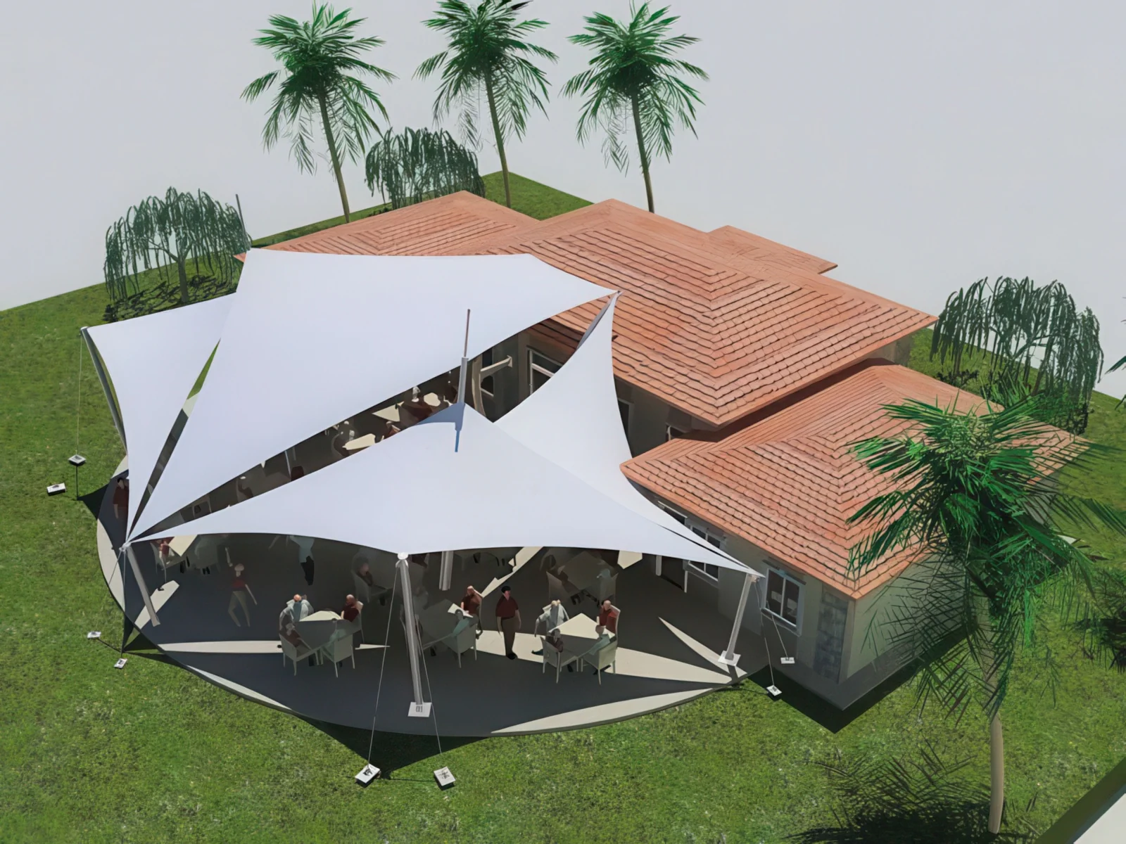 Тенты для ресторации проект 25