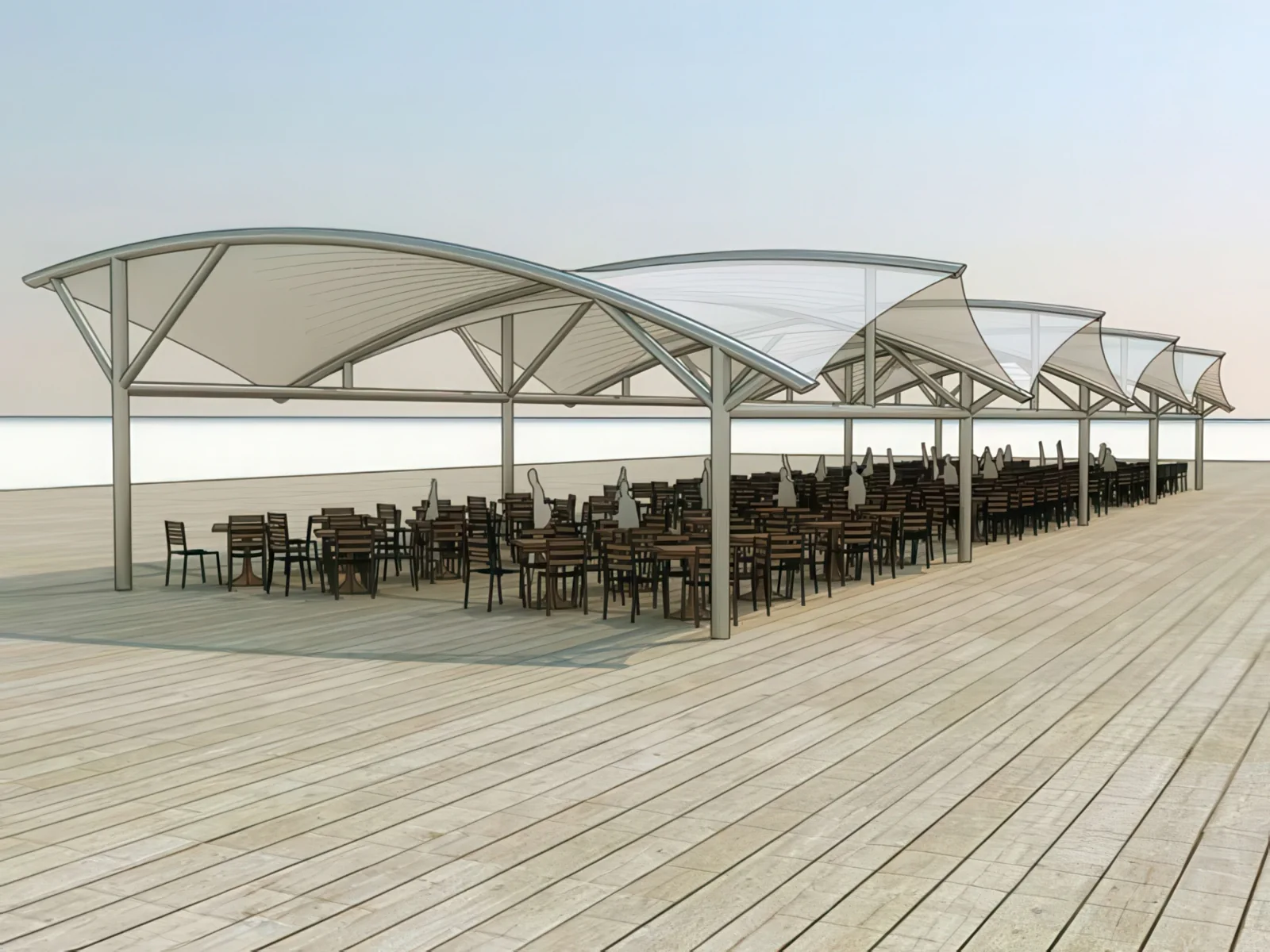 Тенты для ресторации проект 48