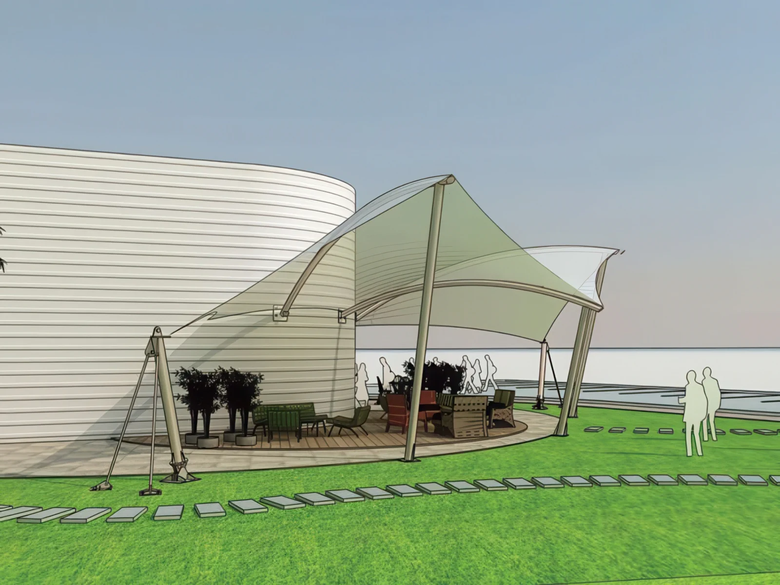 Тенты для ресторации проект 50