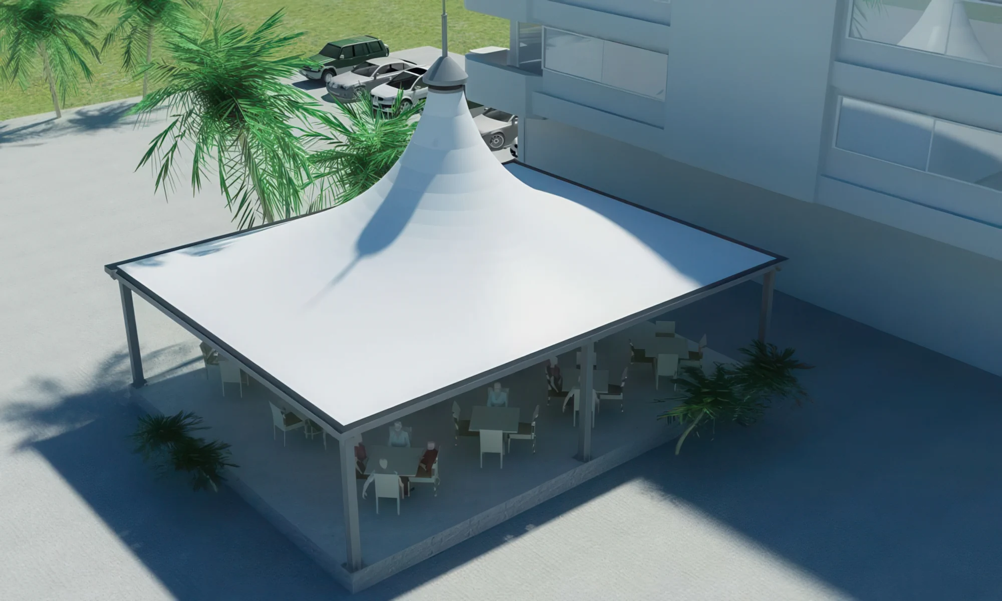 Тенты для ресторации проект 74