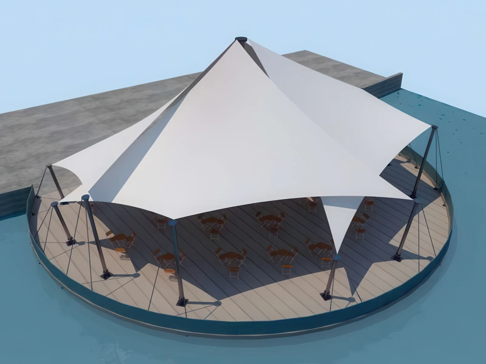 Тенты для ресторации проект 77