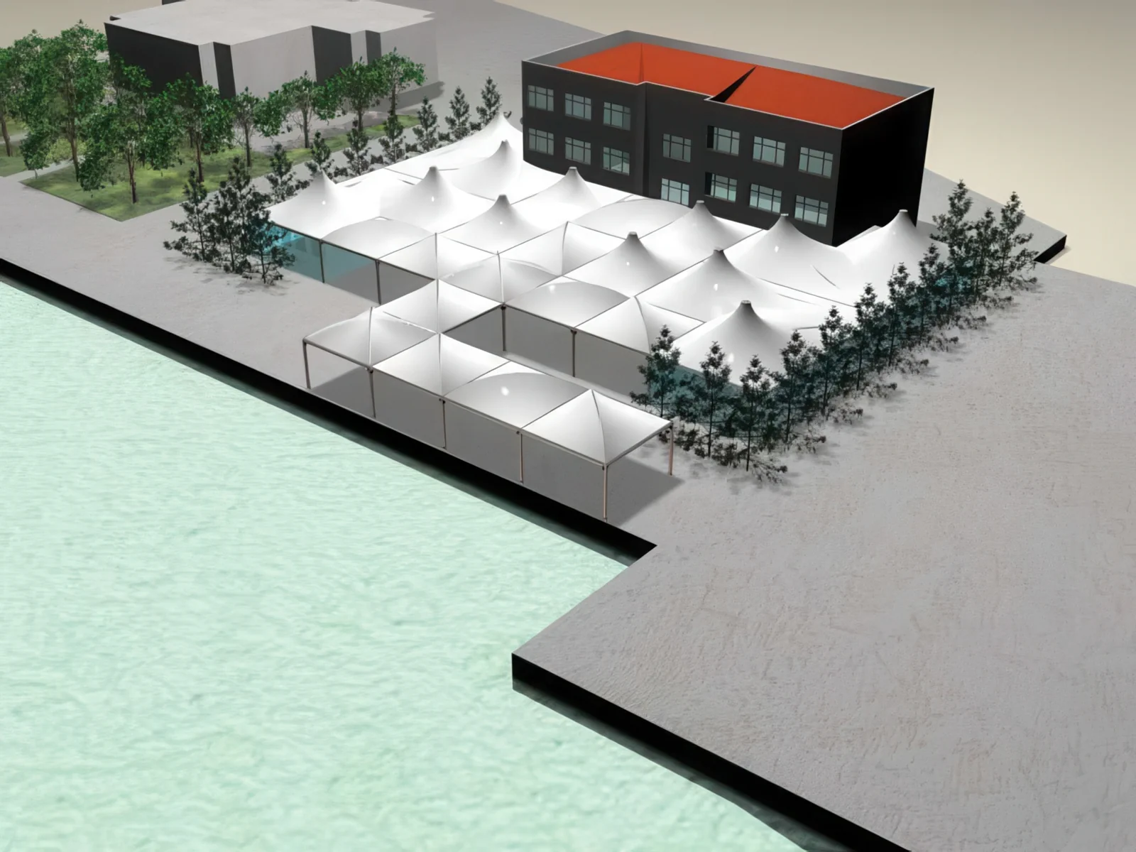 Тенты для ресторации проект 107