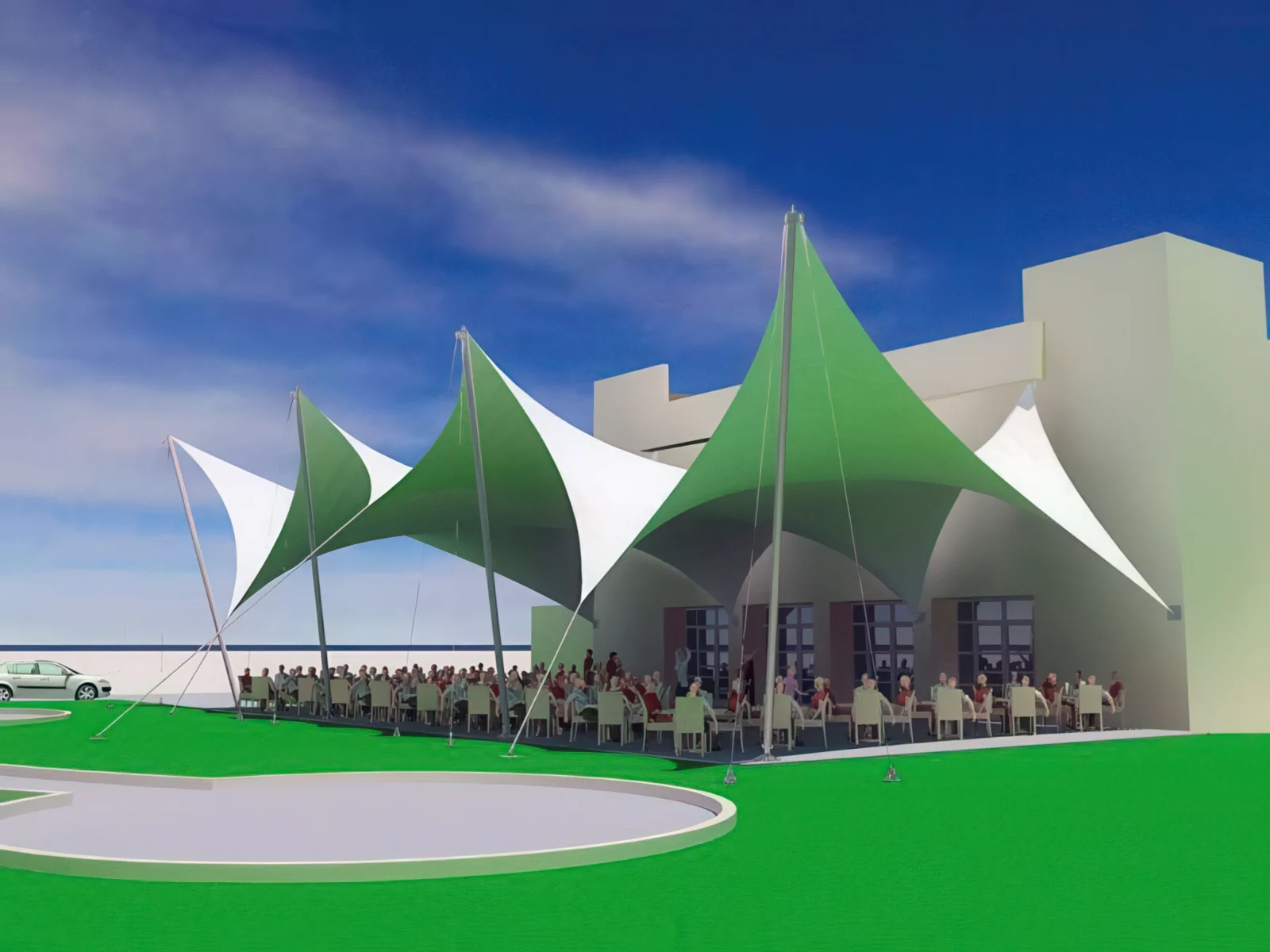 Тенты для ресторации проект 136