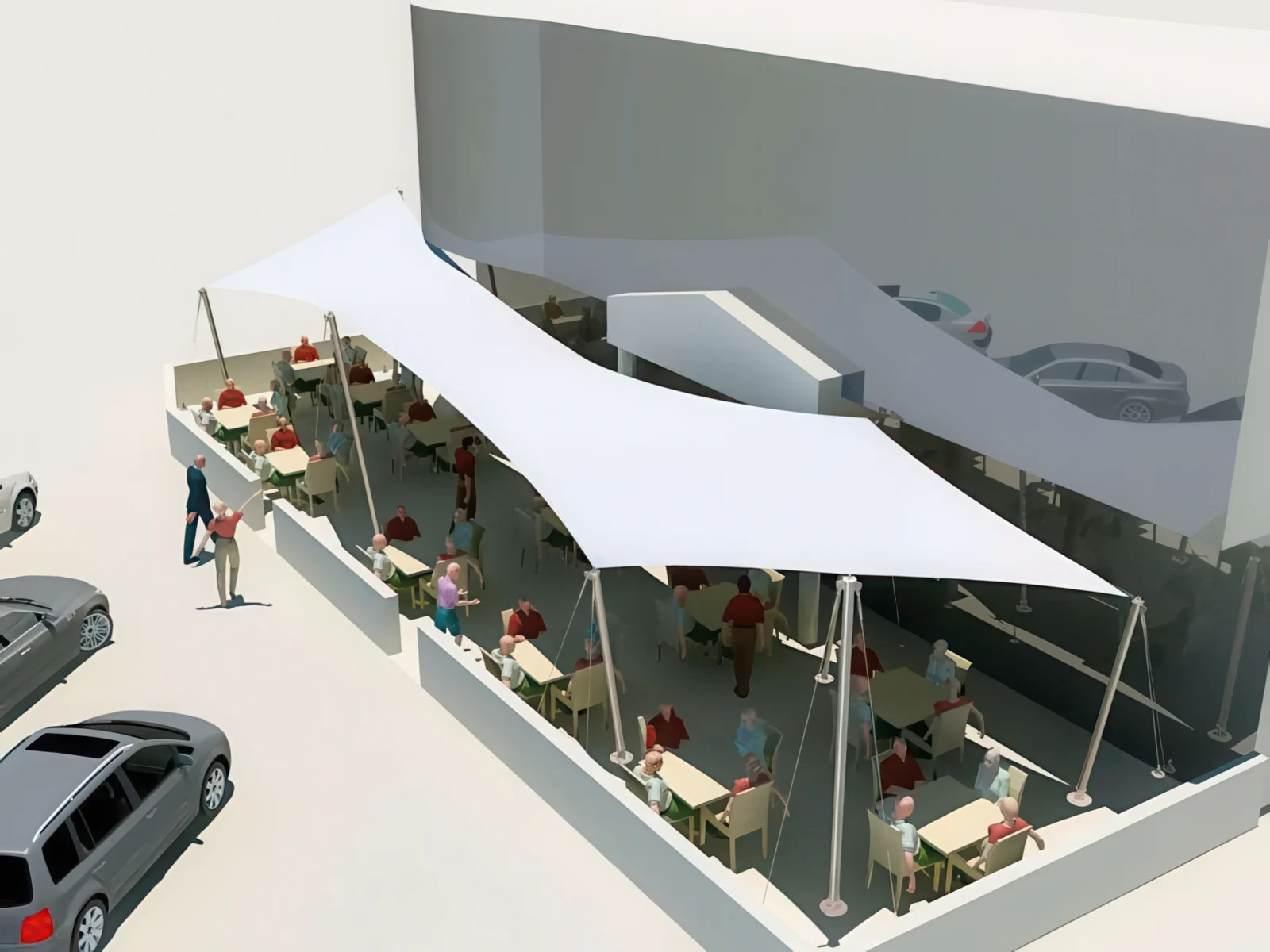 Тенты для ресторации проект 140