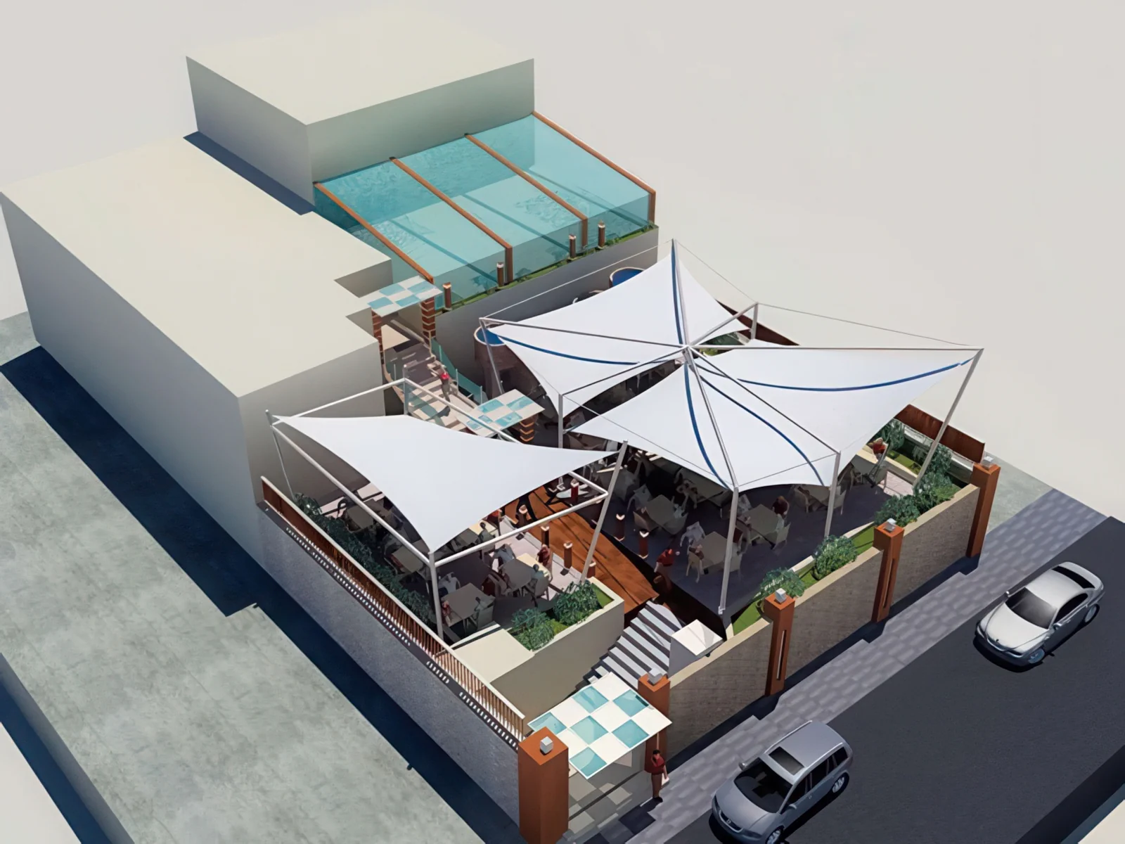 Тенты для ресторации проект 147