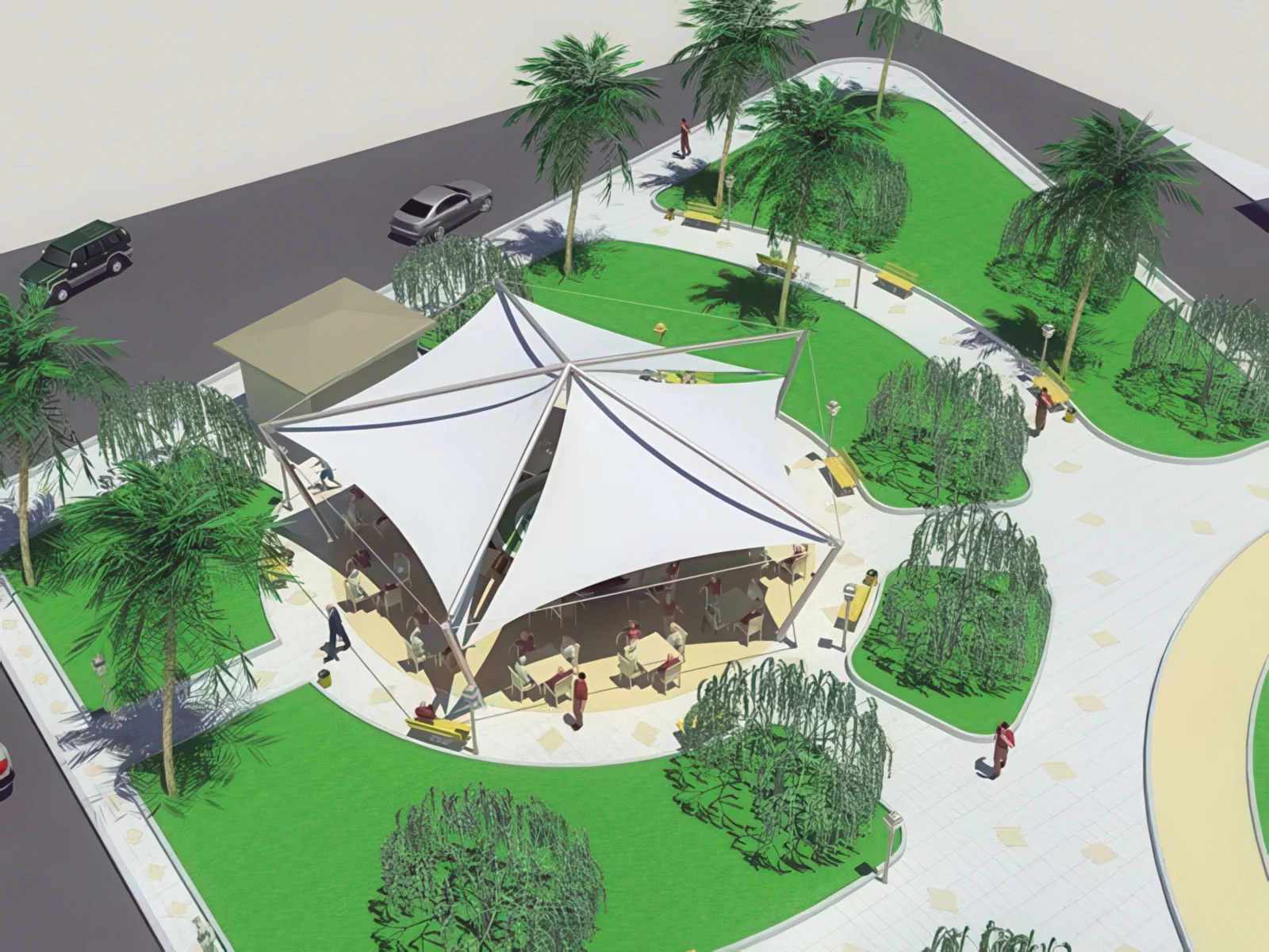 Тенты для ресторации проект 148