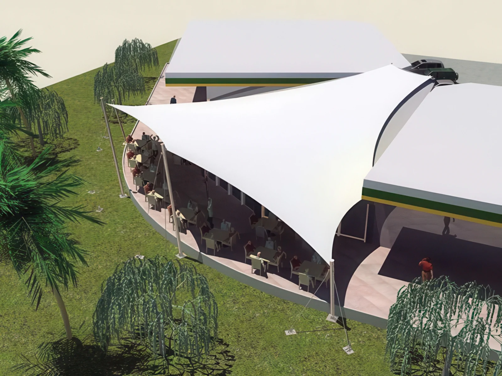 Тенты для ресторации проект 150