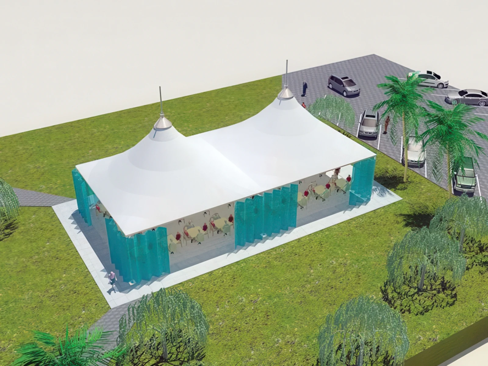 Тенты для ресторации проект 154