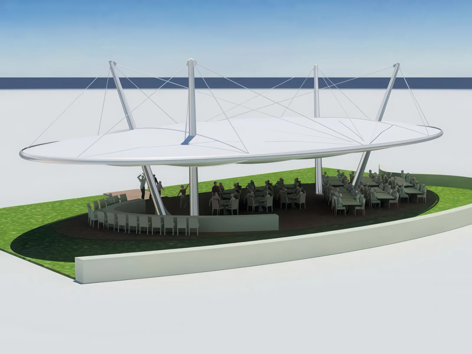 Тенты для ресторации проект 155