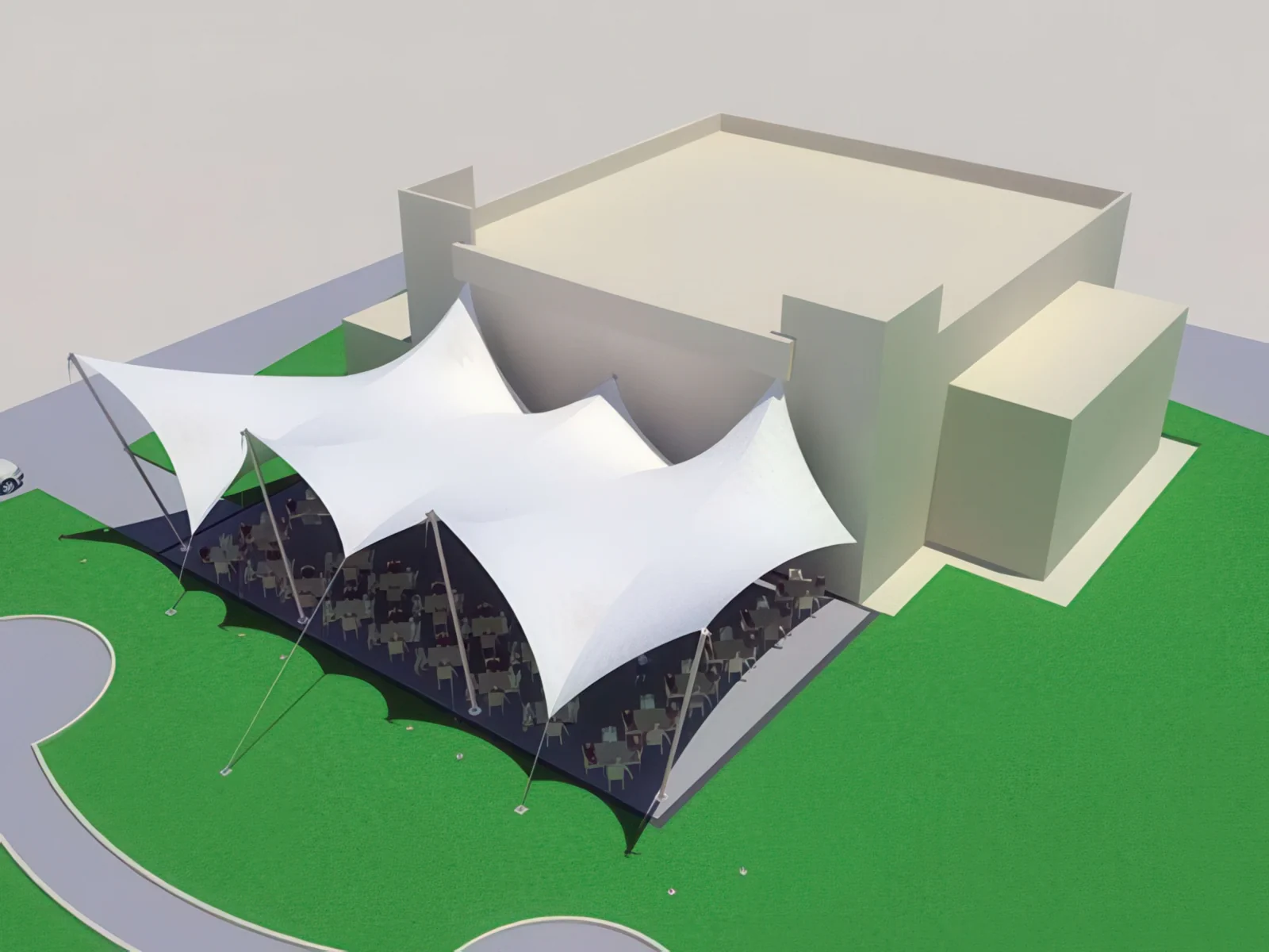 Тенты для ресторации проект 158