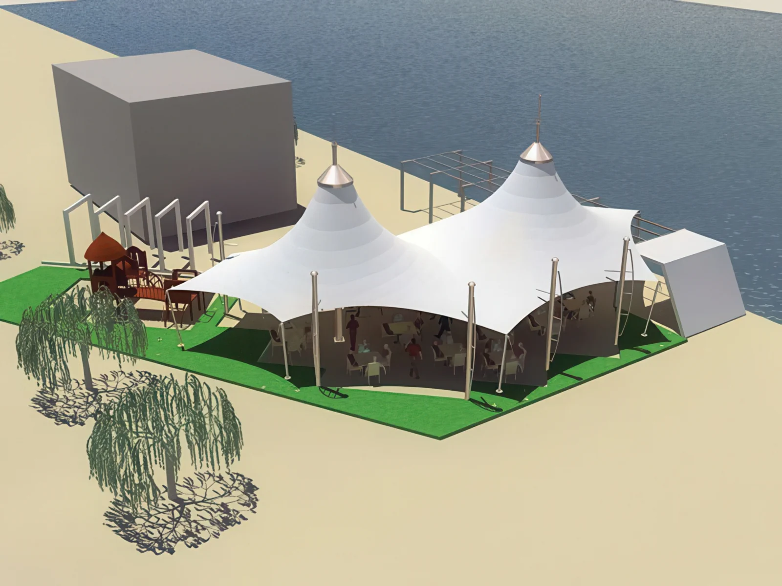 Тенты для ресторации проект 162