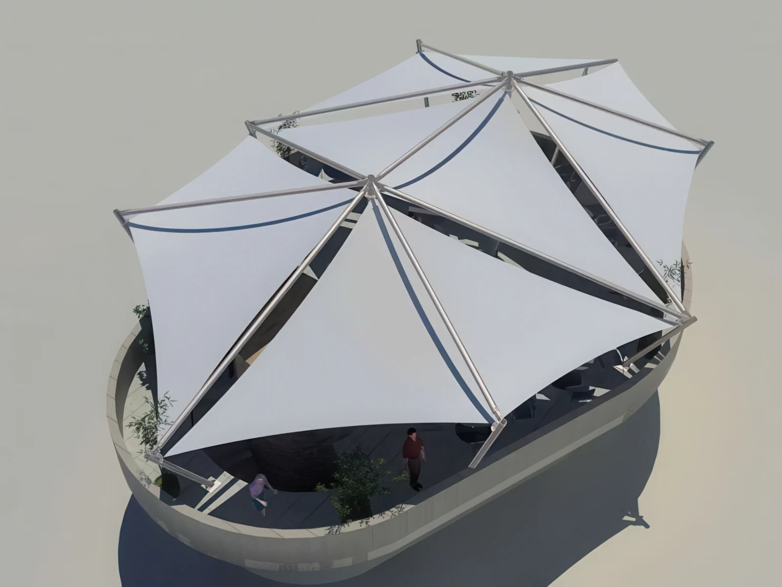 Навесы для крыш и балконов проект 18